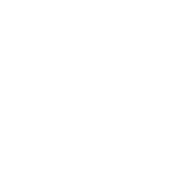 Logo de Lucie Vossels, une montagne avec la met et un arbre en fleur rose devant un couché de soleil